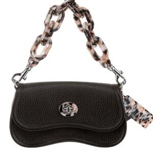Coach Coachtopia Mini Wavy Dinky Bag with Crossbody Strap in Black Leather.
NWT